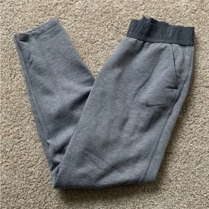 Nike Dri Fit Sportswear Jogger Sweatpants Fleece Gray Waist Band cotton size S thumbnail 1