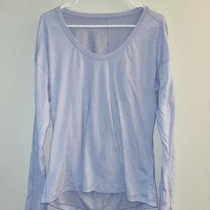 lululemon athletica Light Blue Scoop Neck Long Sleeve Top thumbnail 4