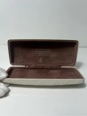 Coach Embossed Logo Large Hard Clamshell Sunglasses Eye Glasses Eyewear Case thumbnail 10