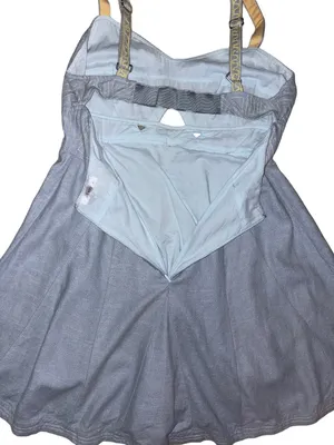 Esley Light Blue Sundress with Yellow Straps and Front Cutout thumbnail 5