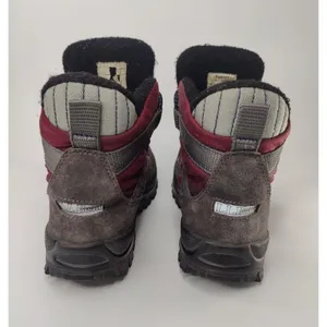 Vintage L.L bean Gray burgundy boots womens sz 7 thumbnail 4