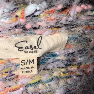 Easel small/medium fuzzy multicolor knit sweater thumbnail 5