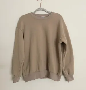 Miss Lola Cozy Feels Crewneck Sweater Tan Natural M thumbnail 3