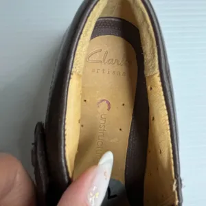 CLARKS Loafers Comfort Slip On Shoes Womens Artisan Unstructured Brown Leather 7 thumbnail 2