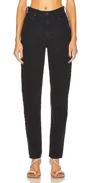 MOTHER Denim Snacks High Waisted Twizzy Skimp Jeans Womens 25 Black Smacking Good thumbnail 1