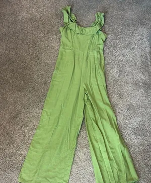 Japna Green Ruffle Strap Jumpsuit thumbnail 1