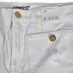 J. Crew Sailor mid-rise relaxed demi-boot‎ jean in white 27 BZ728 NWT thumbnail 3