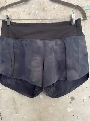 Lululemon Speed Up Mid-Rise Lined Short 4", Diamond Dye Pitch Grey thumbnail 2