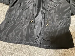 New Look Black Cinched Hooded Windbreaker Jacket thumbnail 3