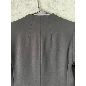 Madewell‎ Lauren Collarless Longline Blazer Jacket Black Minimalist Chic Size 4 thumbnail 4