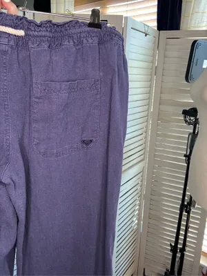 Roxy Pants Linen Beach Blue xl thumbnail 2