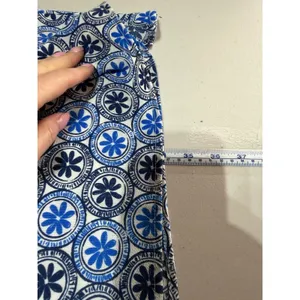 Mud Pie Shift Dress Womens Small Blue‎ White Floral Medallion Coastal Preppy Mod thumbnail 10