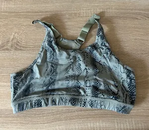 Mono B Olive Green Snake-Print Sports Bra thumbnail 1