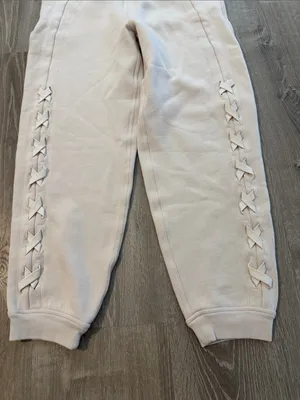 Lululemon 4 Braided Detail High Rise Jogger Casual Cream‎ White Opal Sweatpants thumbnail 2