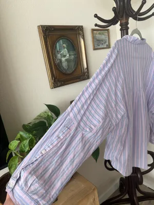 Urban Outfitters Purple Striped Button Up Shirt thumbnail 5