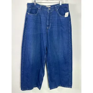 Free People Carina Ultra Soft Low Rise 90s Baggy Boyfriend Jeans Blue 33 Long thumbnail 5