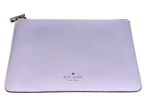 Kate Spade New York Lavender Lilac Saffiano Zip Pouch Clutch NWOT thumbnail 1
