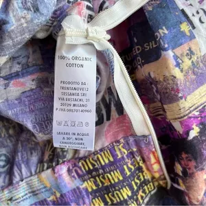 Printed Artworks Organic Cotton‎ Collage Flamee Purple Print Cropped Blouse XS thumbnail 11