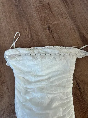 Windsor Strapless White Lace Midi Dress - Size Medium thumbnail 3