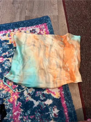 12th tribe satin tie dye top size small thumbnail 3
