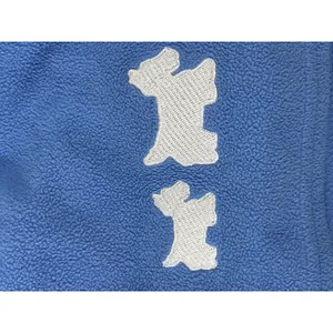 VS‎ Pink K Fleece Scottie Dog Polka Dot PJ Set Women L Blue Long Sleeve Cozy thumbnail 11