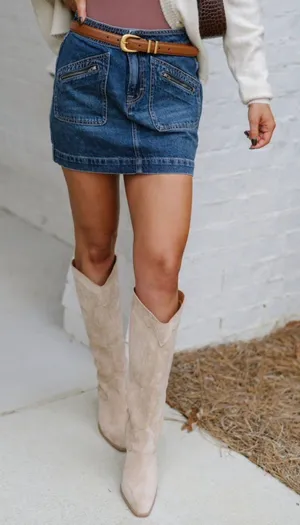 These Three Boutique denim mini skirt  thumbnail 1