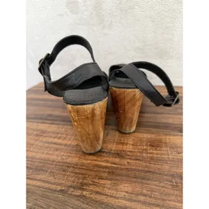 Five Worlds by Cordani Black Platform Wood Sole Studded Clogs Size 9 US 40 thumbnail 6