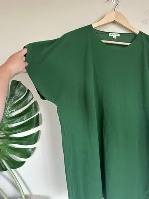 Albion Green Terry Textured Short Sleeve Relaxed Top thumbnail 5