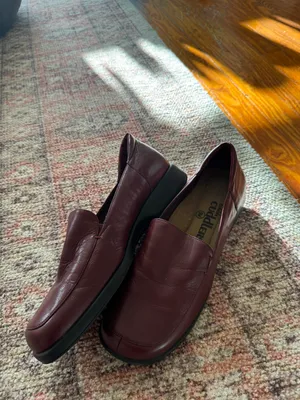 Red Leather Loafers Size 9 thumbnail 3