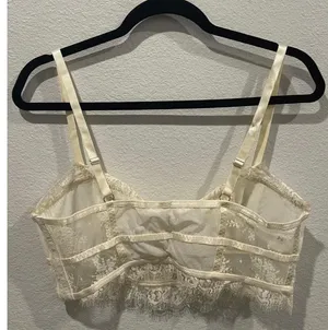 FREE PEOPLE Layer In Lace Ivory Bustier thumbnail 7