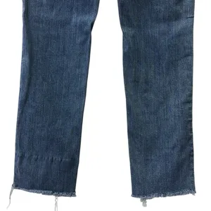 Ana Straight Leg Raw Hem Mid Rise Medium Wash Blue Jeans Womens 12 thumbnail 7