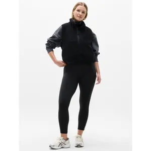 New Athleta L In the Clouds Fleece Vest Black Large Regular thumbnail 4