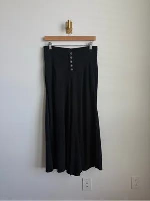 Anthropologie Ettawa Lucerne Wide Leg Pants Black XS thumbnail 7