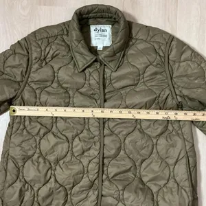 Dylan Los‎ Angeles Quilted Puffer Button Up Jacket Brown XS FLAW thumbnail 5