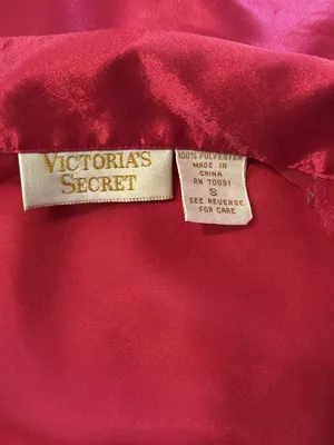Victoria’s Secret Red VTG ‘80s Gold Label Satin PJ Sleep Shorts Top Set Sz Sm thumbnail 3