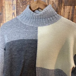 Cyrus Womens Side Slits Long Sleeve Turtleneck Sweater Gray Small (29) thumbnail 2