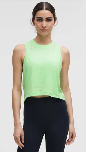 Lululemon Train to Be Tank Green Sleeveless Active Crop Top Size 4 thumbnail 1