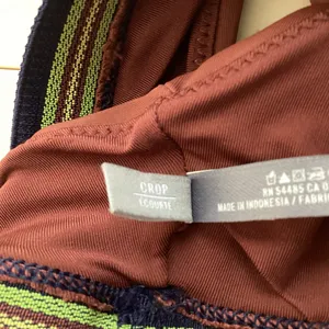 Aerie Racerback High Neck Swim Crop Top Brown thumbnail 5