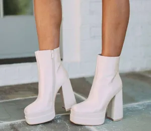 These Three Boutique Pearl Nude Boots thumbnail 4