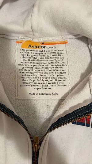 Aviation zip up sweatshirt thumbnail 2