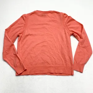 Banana Republic Merino Wool Cardigan‎ Womens Size L Coral Pink Button Up Sweater thumbnail 8
