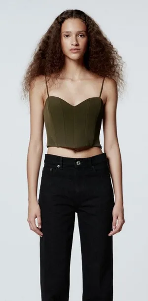Zara Bustier Crop Top thumbnail 1