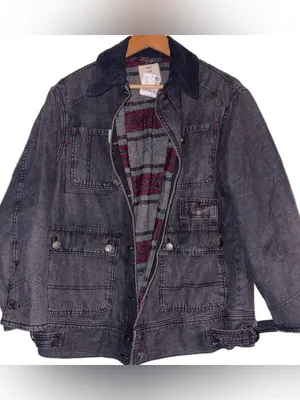FP We The Free Sweet Talk Denim Barn Coat Black Extra Small New With Tags thumbnail 3