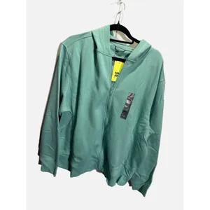 All in Motion Cotton Fleece Full Zip Hoodie Mint Teal Green L‎ New thumbnail 3