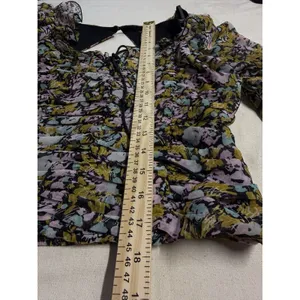 Free People Mabel blouse features a sheer floral print with balloon sleeves F53 thumbnail 5