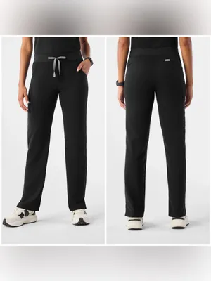 Figs Kade Cargo Black Scrub Trousers (Size XS/T) thumbnail 2