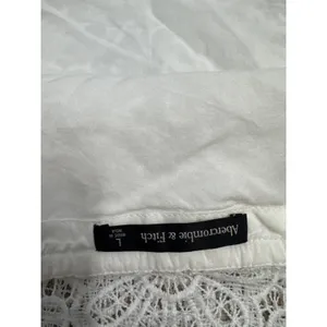 Abercrombie & Fitch Ultra Flirt White Floral Lace Crop Top Square Neck Large thumbnail 6