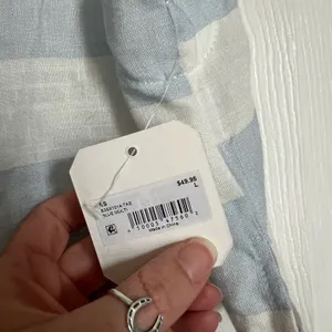 Altar’d State NWT shirt blue white stripe top large womens blouse thumbnail 3