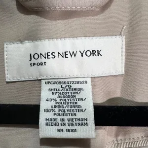 Jones New York Sport Trench Coat Removable Hood Beige Large NWT Fall Winter thumbnail 4