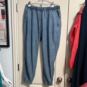 Kavu Malia Chambray Denim Jogger Pants Gorp Hiking Outdoors Granola Minimalist thumbnail 2